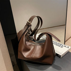Bolsos de mujer, bolso cruzado de cuero suave Vintage, bolso de hombro para mujer para exteriores, bolsos de uso diario de gran capacidad a la moda para mujer, bolso de mano - Product Image 3
