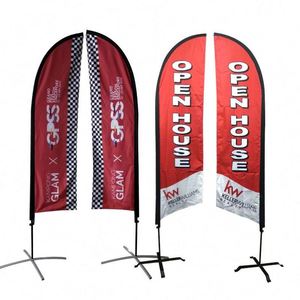 Bandera de Plumas Personalizada con Logotipo y Soporte, Bandera de Playa Impresa Personalizada para Publicidad en Eventos al Aire Libre, Ahora Disponible - Product Image 1