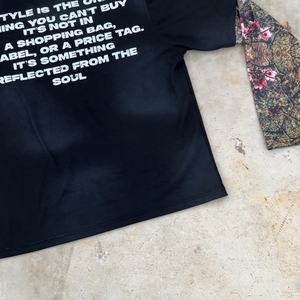 T-shirt à manches longues en coton épais, double couche, vintage, délavé à l'acide, avec patch logo personnalisé brodé, style hip-hop tricoté - Product Image 2