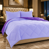 Ensemble de literie de luxe personnalisé de 3 pièces Queen Size couette en coton moelleux avec rembourrage en polyester pour les hôtels Vente en gros