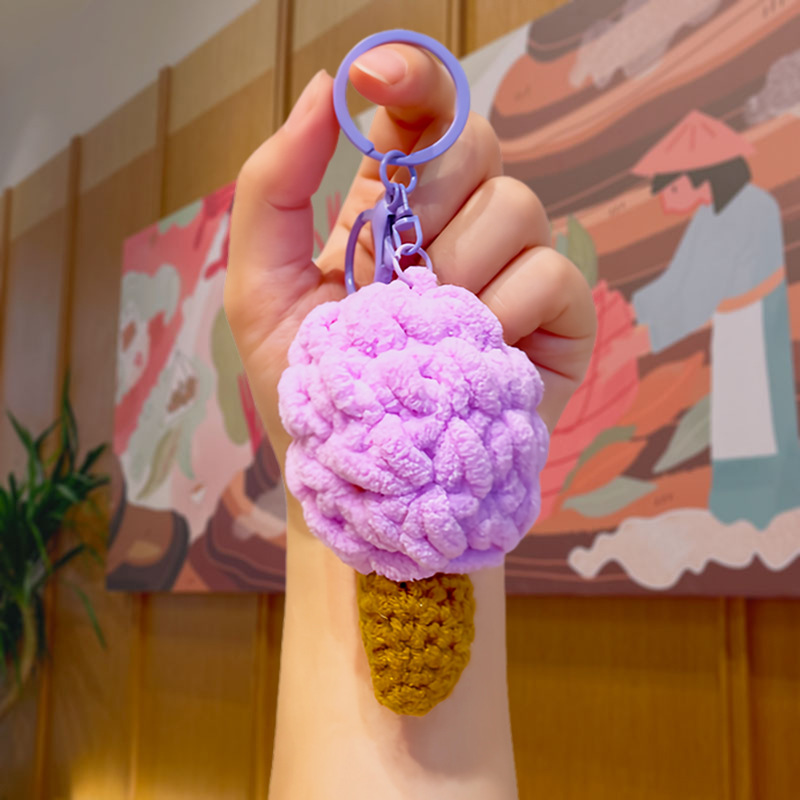 Yarn-knitted ice cream-Purple