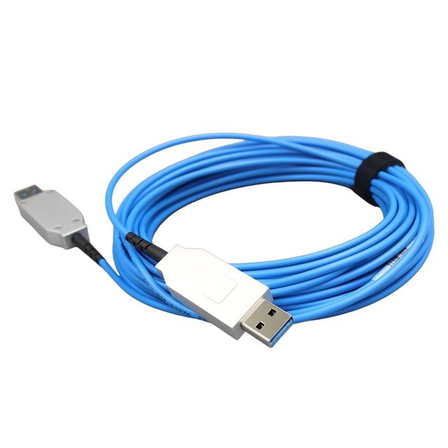 USB 3.0 AM/AM Active Optical Cable 5Gbps  Male to Male AOC  Fiber Optic Hybrid   Zinc Alloy Gold-Plated EMIFree