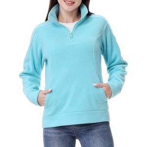 Sudadera de Forro Polar para Mujer FOXA, con Cierre de Cremallera de un Cuarto, Manga Larga, Informal, para Otoño, Transpirable - Product Image 1