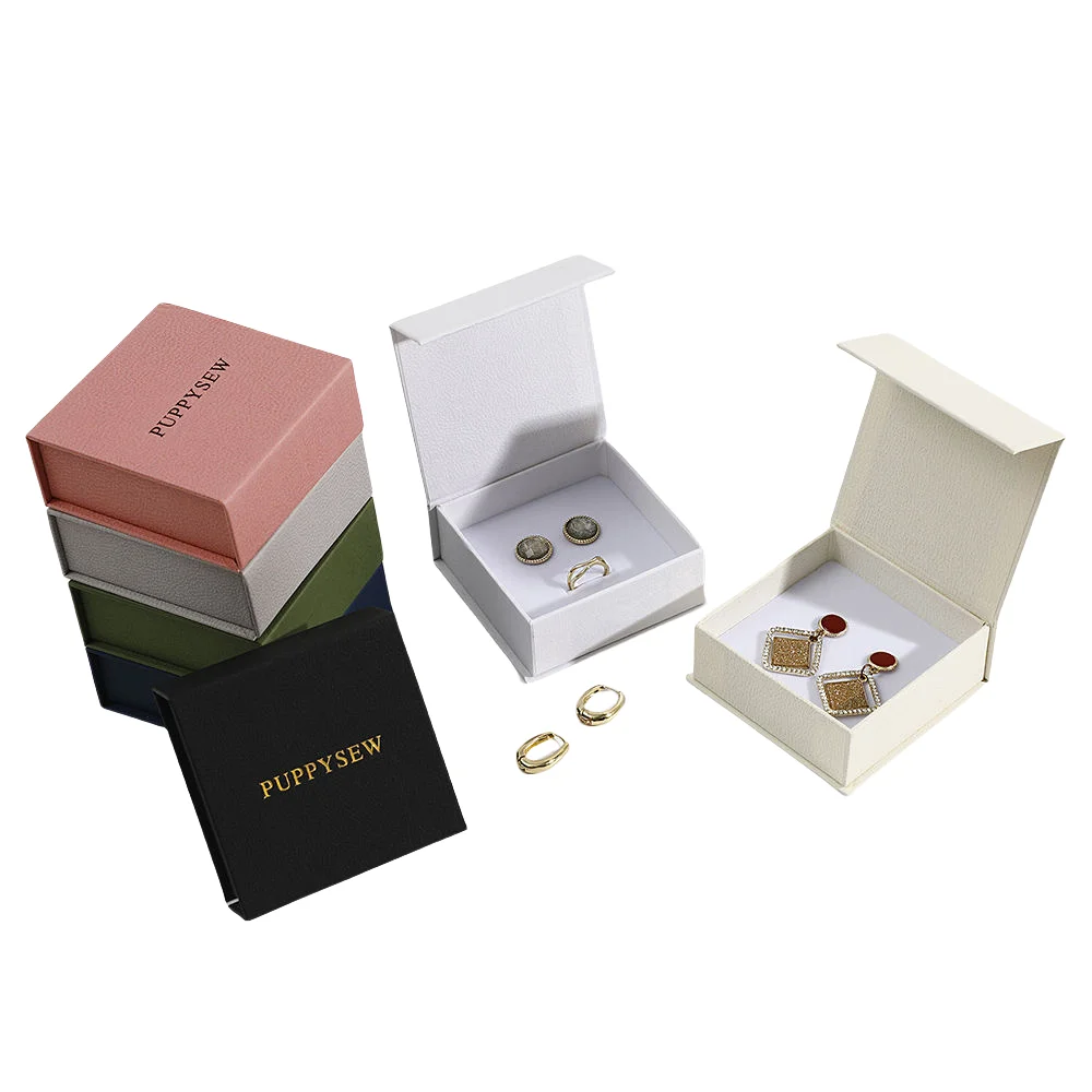 A1 Magnetic Flip Cover Jewelry Packaging Box Book Shaped Earring Jewelry Gift Box Luxury Jewelry Display Box Gift Packaging