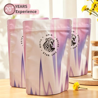 Sachets de café vides refermables de qualité alimentaire, sachets pour chips de banane, emballage mat à fond plat, pochettes refermables en Mylar Doypack, résistantes à l'humidité et au sucre