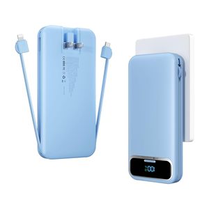 Batterie externe portable 12000 mAh, charge rapide 22,5 W, câble intégré, chargeur avec prise murale AC, PD USB-C, USB-A, affichage LED, Powerbanks - Product Image 6