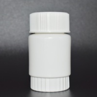 Flacon de pilules rond blanc HDPE de 60ml-Logo personnalisé et couleur pour emballage de capsule de comprimé pharmaceutique (OEM)