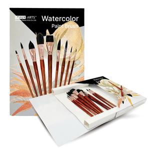 Serie negra sintética azul ardilla pelo <span class=keywords><strong>acuarela</strong></span> artista pintura pincel diferentes formas para pintar - Product Image 2