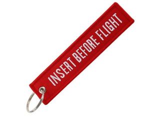 Llavero con Colgante de Aviación Bordado, Inserto Rojo, Llavero con la Frase 'Antes del Vuelo', Llaveros para Mujer - Product Image 5