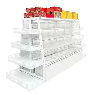 부티크 매장을위한 소매 슈퍼마켓 스낵 진열대 용 헤비 듀티 접이식 식료품 점 선반 - Product Image 3