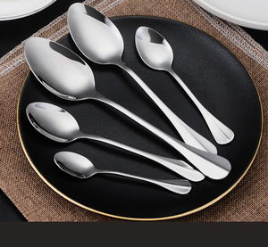 Ensemble <span class=keywords><strong>de</strong></span> couverts <span class=keywords><strong>de</strong></span> table occidentaux en acier inoxydable pour hôtel, finition poli miroir, comprenant cuillère, couteau à steak et <span class=keywords><strong>fourchette</strong></span> à fruits - Product Image 3