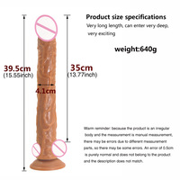 Dildo anal XXL super long de 35 cm (16 pouces) à sensation réaliste, jouet sexuel artificiel pour homme