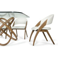 Chaise de salle à manger en hêtre noir blanc de haute qualité JP