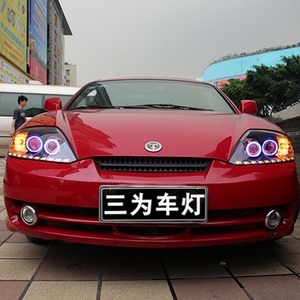 Sanvi Headlight Assembly Upgrading for Hyundai Coupe 2002 2005 with HID Bulb LED Angel Eye Retrofit Car Part Auto Lighting Parts - Product Image 5