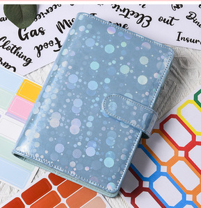 Toptan özel glitter desen bütçe bağlayıcı filofax a6 6 halka pu deri bağlayıcı organizatör planlayıcısı nakit dizüstü günlüğü - Product Image 5