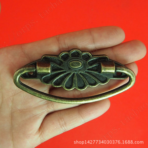 <b>Antique</b> Alloy Drawer Handle Oval Traditional Chinese Style B11 Durable Furniture Pull - Product Image 1