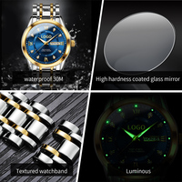 Montre pour homme OEM 5513, montre à quartz de haute qualité pour homme avec calendrier, aiguilles lumineuses, montre de luxe pour homme, montre-bracelet étanche pour homme