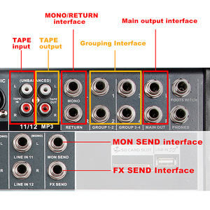 Mezclador de Audio USB Profesional OEM EG1222SD, Consola de Mezcla Digital para DJ de 12 Canales - Product Image 6