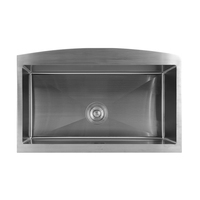 Évier de cuisine de haute qualité en acier inoxydable 304, résistant à la rouille, finition brossée, style farmhouse, avec coussinets insonorisants