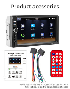 Autoradio Android BQCC 7 pouces avec écran tactile HD double DIN, Carplay pour Android/iOS, TF, BT, USB, FM, mains libres, caméra de recul, miroir stéréo - Product Image 6