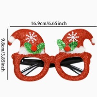 Lunettes de Noël scintillantes de qualité, style oreilles de lapin rouges, accessoire de cosplay de vacances, ornement de dessin animé pour costume de Noël