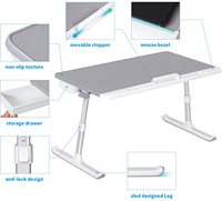 Plateau de lit pliable ergonomique, hauteur réglable, pour ordinateur portable, bureau, table pour enfants
