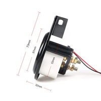 Ampèremètre automatique 2 pouces 52 mm 60-0-60 12 volts pour bateau, camion, voiture, VTT