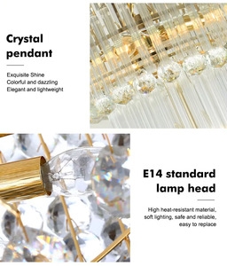 Đèn chùm pha lê hiện đại sang trọng, đèn treo trang trí nhà cửa, đèn chùm lớn cho sảnh khách sạn, biệt thự, cầu thang - Product Image 4