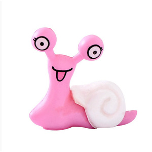 Jolies poupées de couple d'escargots aux yeux bombés, ornements de jardin miniatures, figurines d'animaux faites à la main pour la décoration de paysages en mousse Wx 993 - Product Image 5