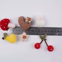 Patchs brodés mignons de style coréen en feutre non tissé écologique à coudre, série fruits, pour vêtements de fille, fournitures de bricolage, vente en gros