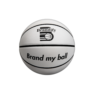 <span class=keywords><strong>Basket</strong></span>-ball en cuir <span class=keywords><strong>blanc</strong></span> personnalisé avec logo en canal noir Utilisation pratique pour prix extérieur - Product Image 1