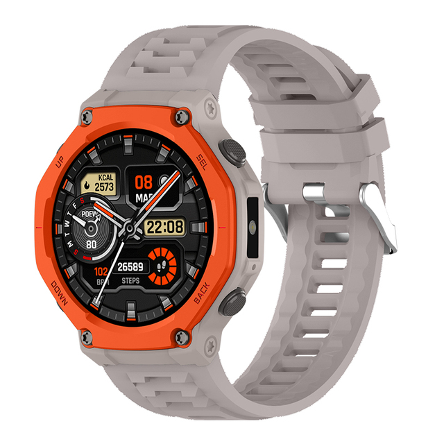 2026 HW-R1 PRO Smart Watch 1.46 Inch Round Screen 300mAH Battery IP67 Waterproof Flashlight Re Heart Rate