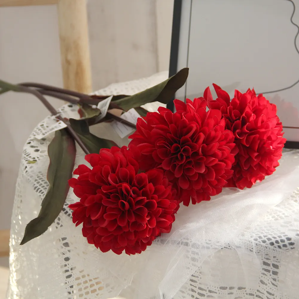 Bouquet de fleurs artificielles à tête unique pour la décoration de mariage