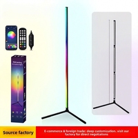 Lumière d'ambiance modulaire pour jeux vidéo, RGB, à commande vocale, contrôlable par application, sur pied, alimentation USB