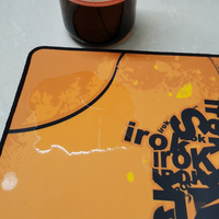 Grand tapis de souris en caoutchouc vierge imprimé arc-en-ciel imperméable à l'eau par sublimation tapis de souris revêtus de verre tapis de souris arc-en-ciel