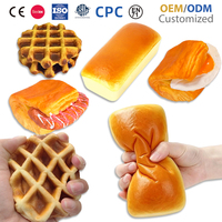 Jouet anti-stress souple en PU à remontée lente, simulation de pain et pâtisserie pour le petit-déjeuner, pour enfants, pour jeu de cuisine d'imitation