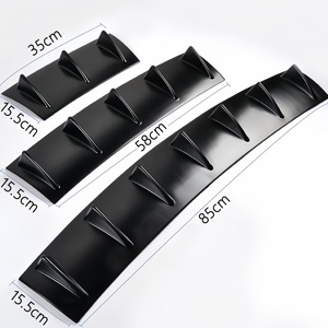 Diffuseur universel de lèvre de pare-chocs arrière de <span class=keywords><strong>voiture</strong></span> accessoires de Modification extérieure automatique Kit de becquet d'<span class=keywords><strong>aileron</strong></span> de requin noir 3/5/7 aile pour voitures - Product Image 4