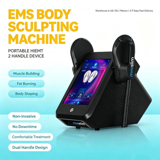 MYOslim 2 Handles Butt Lift Muscle Toning Legs/arms Contouring Fat Burning Fitness Machine for Body Contouring Machine