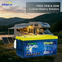 Batterie RV Lifepo4 24V 100AH Grade A à décharge profonde avec BMS intelligent RS485, connecteur Anderson, 6000 cycles, CE RoHS IP67