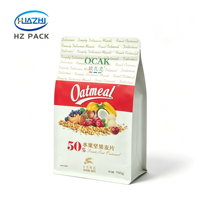 HZ PACK Vierkante Bodem Ritszakje Havermout Gedroogd Fruit Eiwitpoeder Voedsel Snack Melk Vochtbestendige Voedselveilige Verpakking