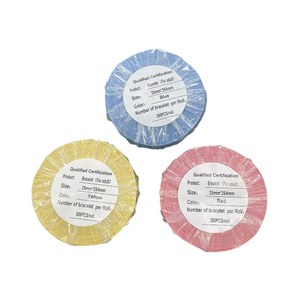 Pulsera de identificación roja 10012717-1K para adultos o niños pulsera de identificación médica hospitalaria para <span class=keywords><strong>Zebra</strong></span> ZD410 LP2824 <span class=keywords><strong>ZT230</strong></span> - Product Image 1