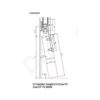 Kit de Herrajes para Escalera Deslizante de Acero Inoxidable SSS, Herrajes para Escalera de Madera DIY