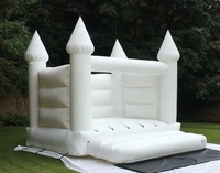 Castillo inflable para saltar, casa de rebote de color amarillo canario de grado comercial
