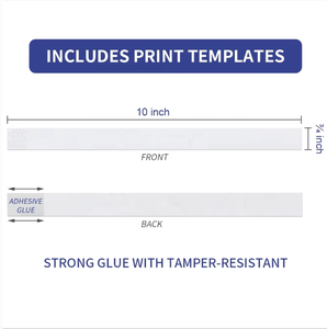 Bracelets Tyvek imprimables 200x250mm, étanches, en papier blanc, pour l'entrée aux événements et les promotions - Product Image 3