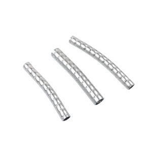 Tubo de acero inoxidable grabado en relieve para la fabricación de pulseras, forma irregular, superficie lisa, componentes para joyería. - Product Image 5