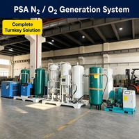 Generador de Nitrógeno PSA y Generador de Oxígeno, Planta de Gas N2 O2 de Doble Torre Montada en Plataforma, Sistema de Suministro de Gas Industrial