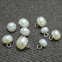 Botones de resina con forma de bollo vaporizado, cosidos a mano, con vástago de cobre y perla, de caña alta, de fábrica de suministro directo, China