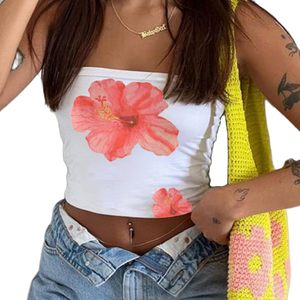Nueva moda de verano Color sólido Casual Tube Top Floral Printed streetwear tube tops - Product Image 1
