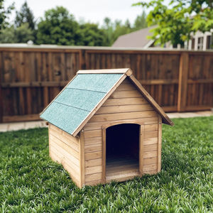 SDD004 Caseta <span class=keywords><strong>de</strong></span> perro <span class=keywords><strong>de</strong></span> <span class=keywords><strong>madera</strong></span> <span class=keywords><strong>para</strong></span> <span class=keywords><strong>perros</strong></span> pequeños, medianos y grandes, impermeable, perrera <span class=keywords><strong>para</strong></span> exteriores/interiores, refugio <span class=keywords><strong>para</strong></span> cachorros con piso elevado - Product Image 2