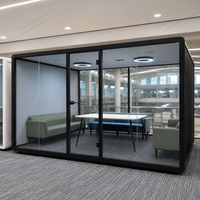 Cabine de bureau modulaire pour la confidentialité, cabines de réunion d'entreprise, cabine insonorisée acoustique, conception personnalisée pour l'espace de travail d'entreprise